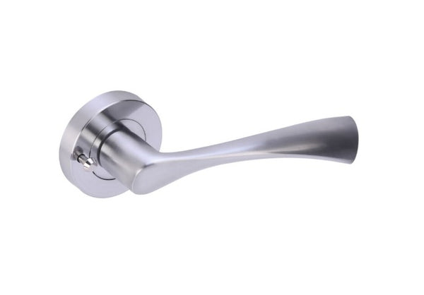 Zena Lever on rose Privacy - Satin Nickel