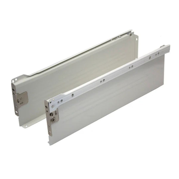 Metal Drawer Side Pack 25kg 118mm x 450mm Ext 75% White