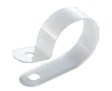 Nylon Natural P Clip / Clamp - 16mm Diameter