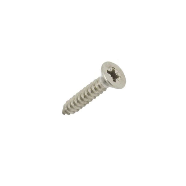 4g x 1/2" (3 x 12mm)  Pozi Countersunk Fully Threaded Woodscrews - Bright Zinc