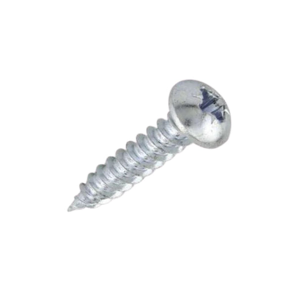 8g x 1/2" (4 x 12mm) Pozi Round Head Twinthread Woodscrews - Zinc