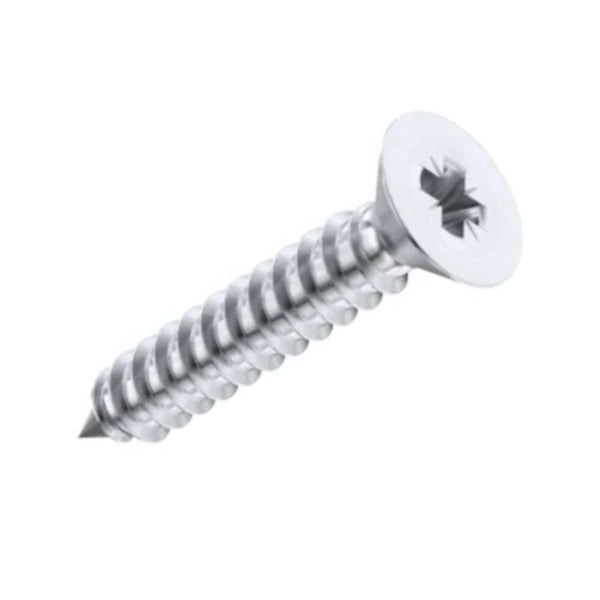 6g x 1" (3.5 x 25mm) Pozi Self Tapping Countersunk Screws - Zinc