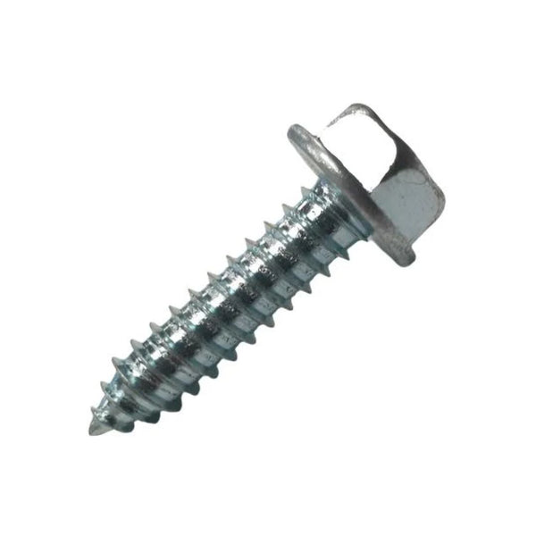 M6.3 x 25mm Indented Hex Washer Head Type AB Self Tapping Screw DIN6928 - Zinc