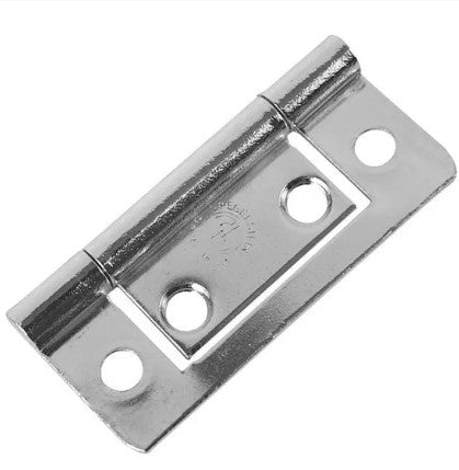 Flush Hinge H50 x W30 x T1mm Nickel Plated