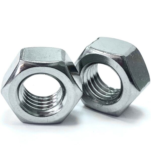 3/16" British Standard Whitworth Hex Nuts Mild Steel Grade 4 - Zinc