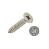 4g x 1/2" (3 x 12mm)  Pozi Countersunk Fully Threaded Wood Screws - Bright Zinc