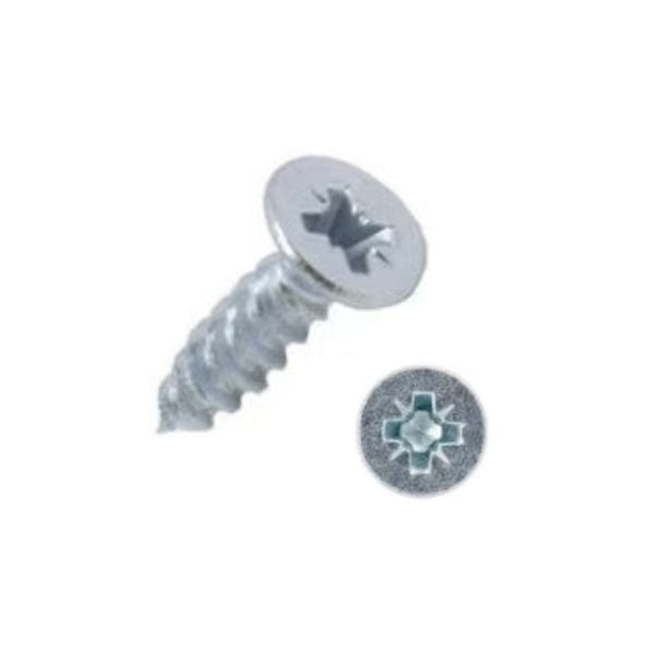 6g x 5/8" (3.5 x 18mm) Double Countersunk Pozi Chipboard Screws - Zinc