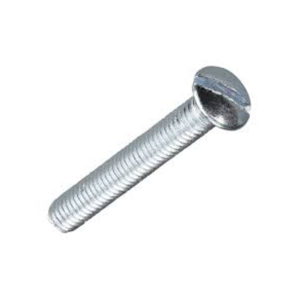 3.5 x 40mm Slotted Raised Head Machine Screw DIN964 - Zinc