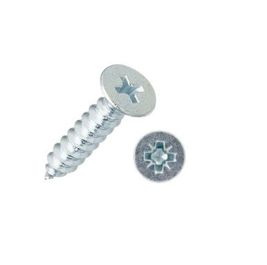 10g x 1 1/2" (5 x 40mm) Countersunk Pozi Head Type AB Self Tapping Screws - Zinc