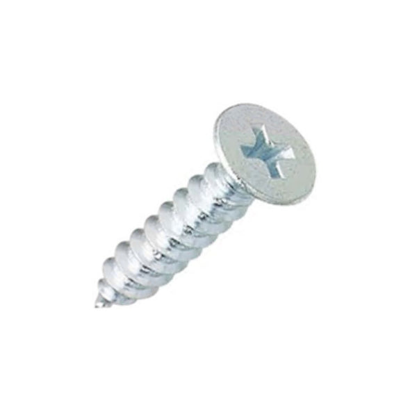 6g x 9.5mm Countersunk Phillips Type C Self Tapping Screws DIN 7982 - Zinc