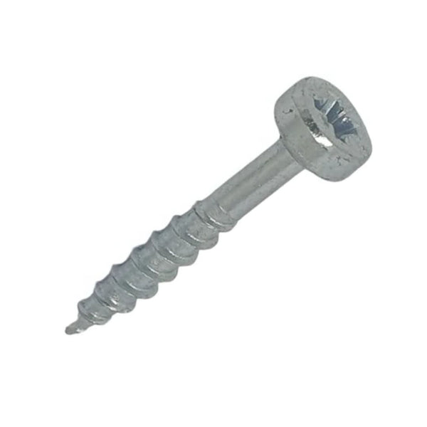 7g x 1" (3.8 x 25mm) Pozi Cylinder Head Type 17 Point Screw - Zinc