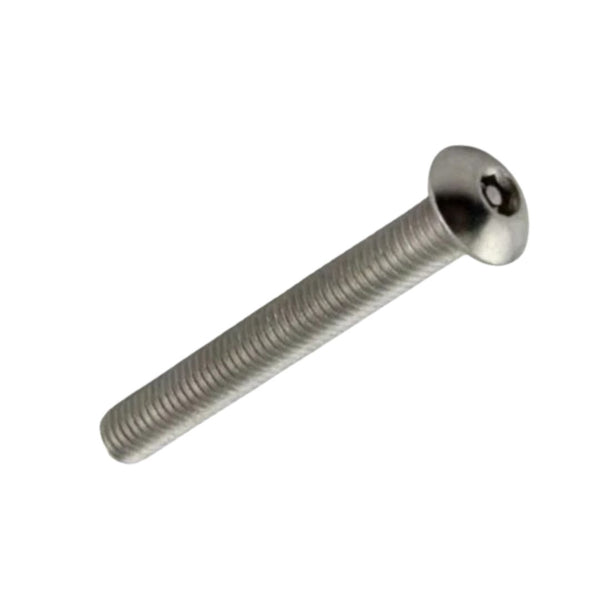 M4 x 12mm Button Head Security HEX Pin Machine Screw - Stainless Steel