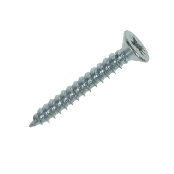 8g x 5/8" (4 x 15mm) Double Countersunk Pozi Chipboard Screw - Zinc