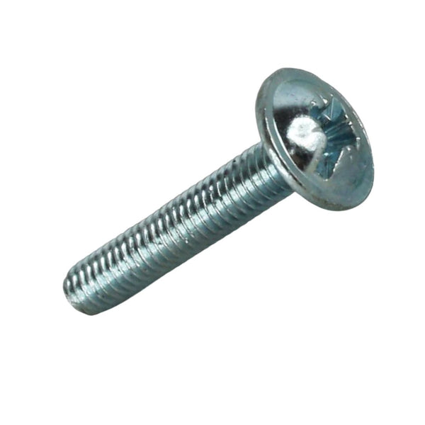 M4 x 20mm Flange Pozi Mild Steel Machine Screw - Bright Zinc