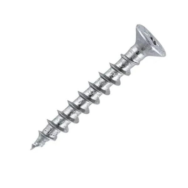 8g x 1 1/2" (4.3 x 40mm) Countersunk PH Gimlet Point Screw 300Hr SSP - Zinc