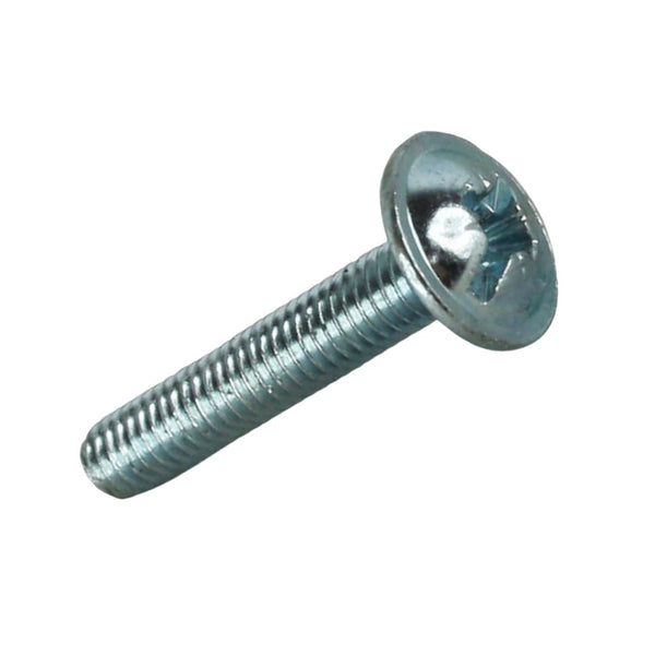 M4 x 35mm Flange Pozi Mild Steel Machine Screw -  Bright Zinc