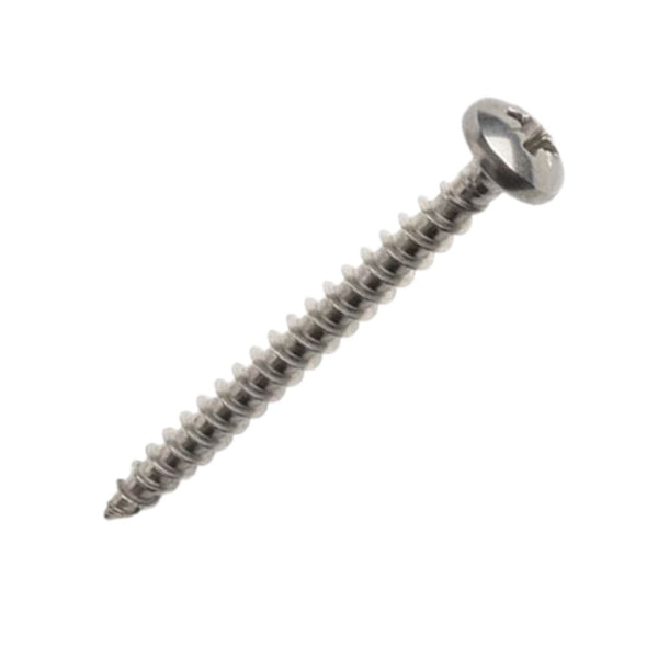 9g x 1" (4.4 x 25mm) Pan Pozi Chipboard Screw 2.6mm Thread Pitch - Zinc