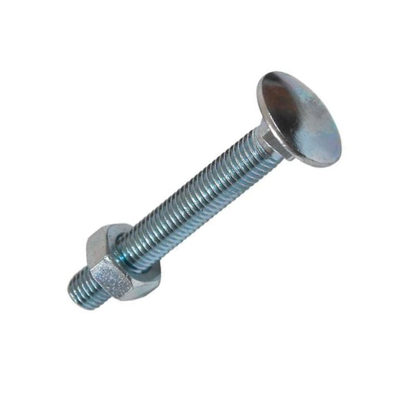 M8 x 80 Cup Square Hex Bolt with Hex Nut DIN603-555 - Zinc