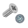 M6 x 16mm Pozi Countersunk Head Mild Steel Machine Screw DIN965 - Zinc