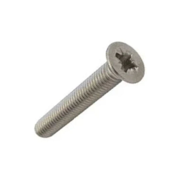 M6 x 20mm Pozi Countersunk Head Mild Steel Machine Screw DIN965 - Zinc