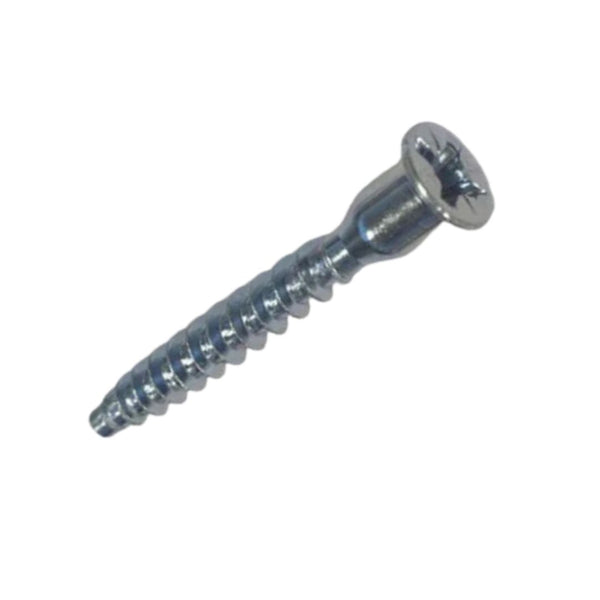 M6.3 x 50mm Confirmat Screw No3 Pozi With Hole For Cap  - Zinc