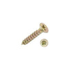 12g x 1 1/2" (6 x 35mm) Double Countersunk Pozi Screws - Yellow