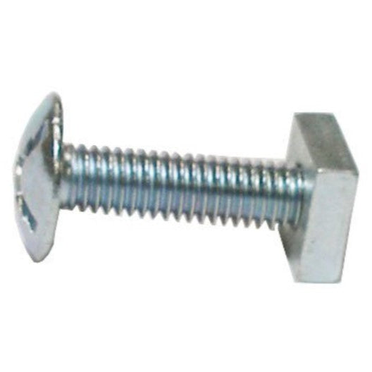 M6 x 35mm Mushroom Head Roofing Bolt & Square Nut - Zinc