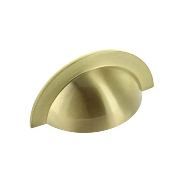 Brass Cup Handle 48mm Length - Brushed Satin