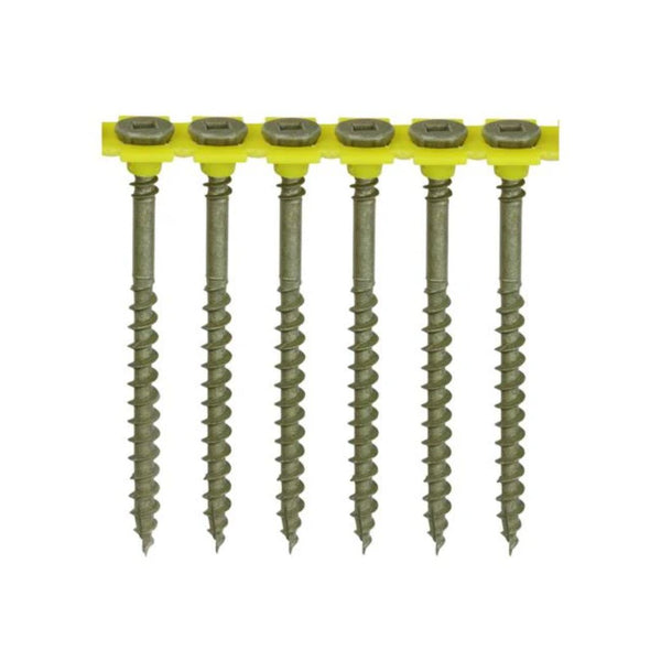 4.5mm x 65mm  Collated Countersunk Decking Screws -  Green