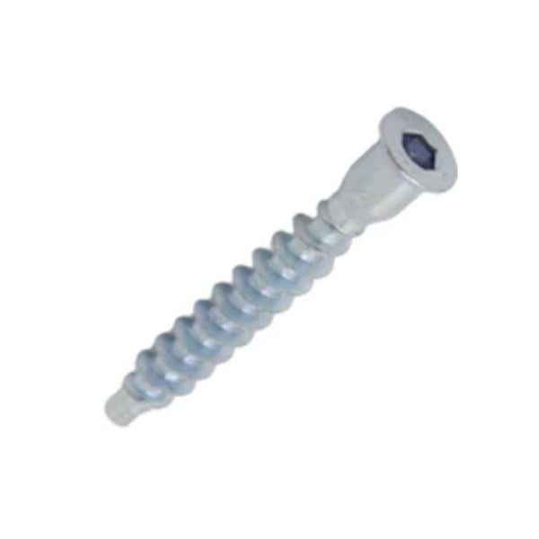 M7 x 2" (7 x 50mm) Hex Head Confirmat Screws -  Zinc