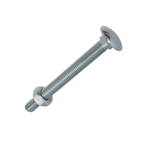 M6 x 110mm Cup Square Bolt with Hex Nut DIN603-555 - Zinc