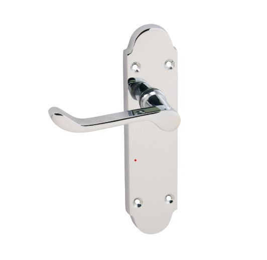 Mirage Latch Set with Backplate - Chrome