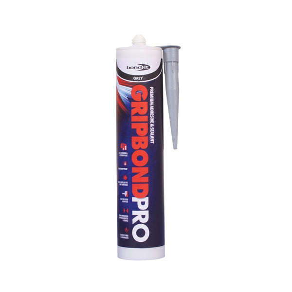 Bond It Gripbond Pro Hybrid Sealant and Adhesive Grey 310ml