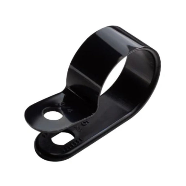 Nylon Black P Clip / Clamp - 25mm Diameter