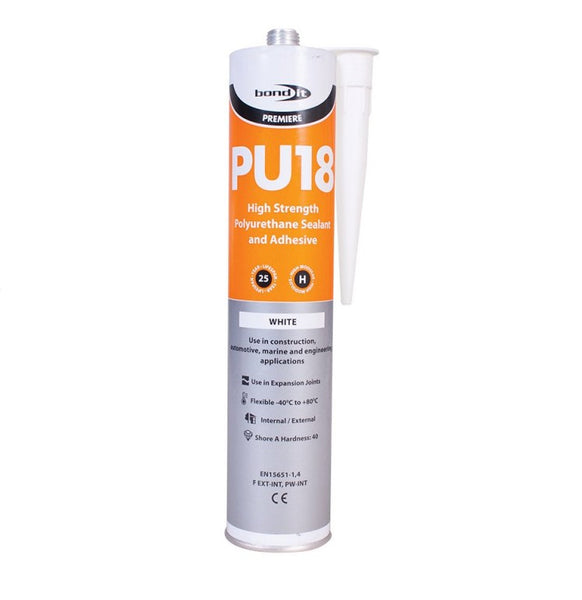 PU18 Polyurethane Adhesive and Sealant - White