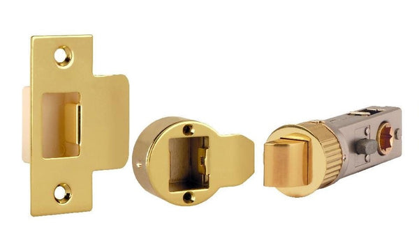 Smart Privacy 3" Tubular Mortice Latch - Polished Brass