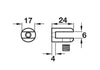 Glass Shelf Support for 6mm Glass Shelving - Zinc