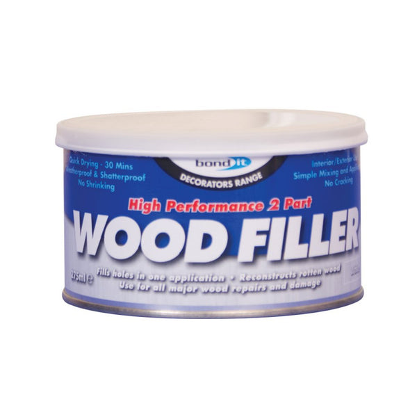 Bond It 2 Part Wood Filler 275ml Tub - White