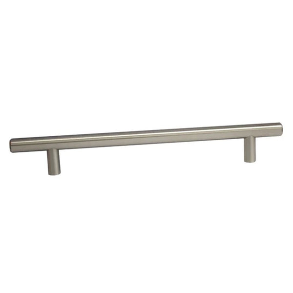 Solid T-Bar Handle Length 220mm (160mm Hole Centers) Brushed Nickel ...