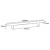 Solid T-Bar Handle Length 220mm - Brushed Nickel