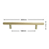 Chelsea T-Bar Handle 200mm Length - Brushed Brass