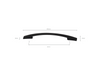 Bow Handle 204mm Length - Matt Black