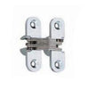 Concealed Hinge 45 x 13mm Satin Chrome (Min Door Thickness: 19mm)