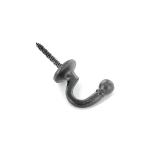 Antique Ball End Hook 40mm  - Black