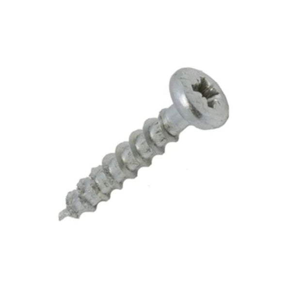 10g x 1 1/4" (5mm x 30mm) Pozi Pan Steel Head Wood Screws - Zinc