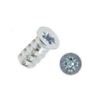 6.3mm x 13mm Pozi Head Countersunk Euroscrews  - Bright Zinc