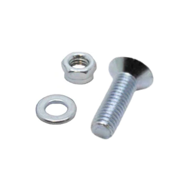 5mm x 16mm CSK Machine Screw, M5 Nylon Bolt & Washer Set -  Zinc Plated