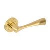 Zena Lever on rose Passage Handle - Satin Brass