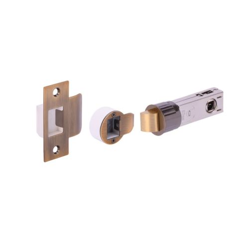 Zena Passage Handle Latch Set - Satin Brass