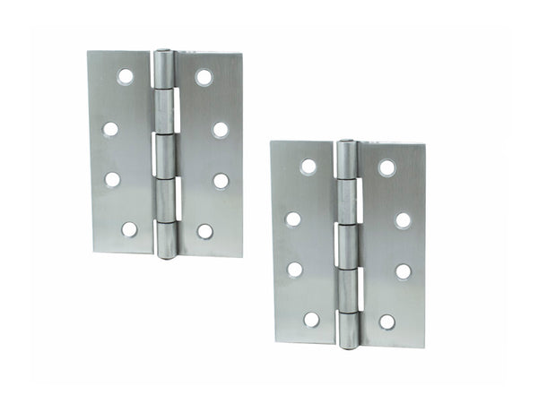 Butt Hinge H100 x W70 x T1.5mm Satin Stainless Steel